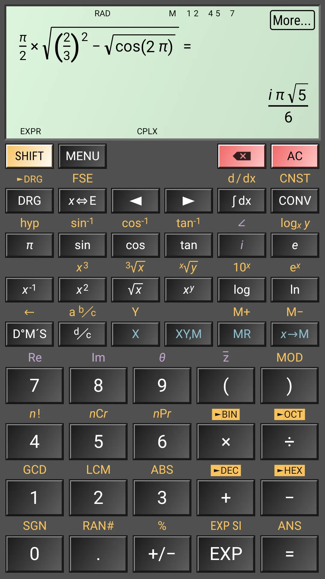 HiPER Scientific Calculator | Indus Appstore | Screenshot