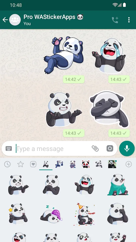 Funny Panda Stickers WASticker | Indus Appstore | Screenshot