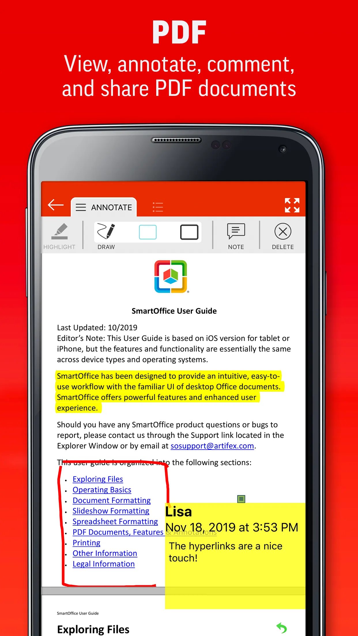 Smart Office for BlackBerry | Indus Appstore | Screenshot