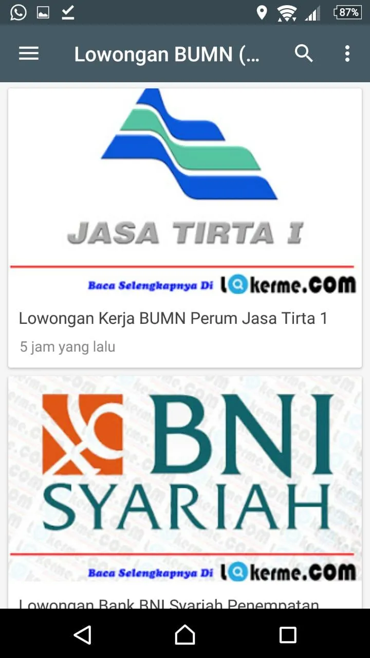 Lowongan Kerja Semarang | Indus Appstore | Screenshot