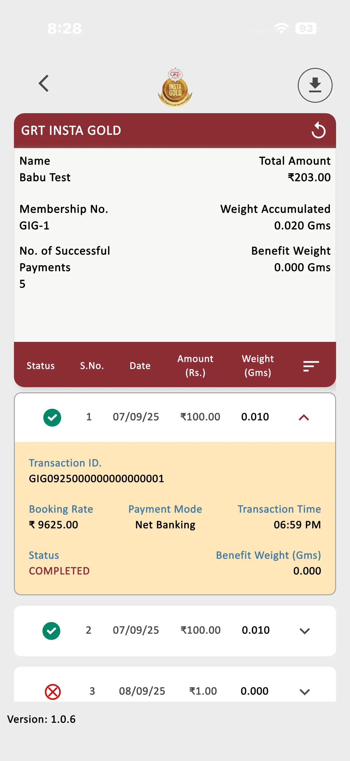 GRT InstaGold | Indus Appstore | Screenshot