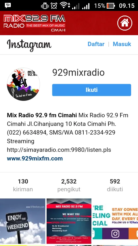 MIX Radio Cimahi | Indus Appstore | Screenshot