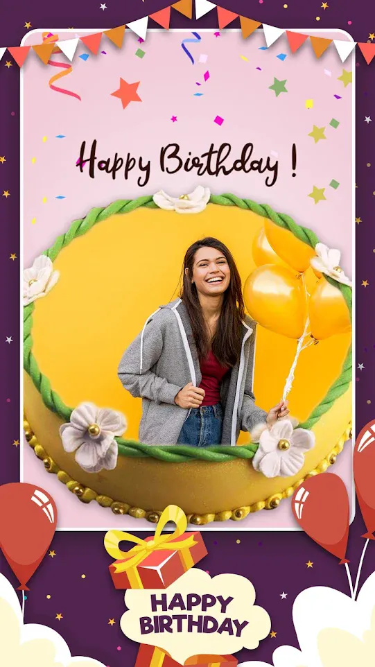 Photo On Birthday Cake | Indus Appstore | Screenshot