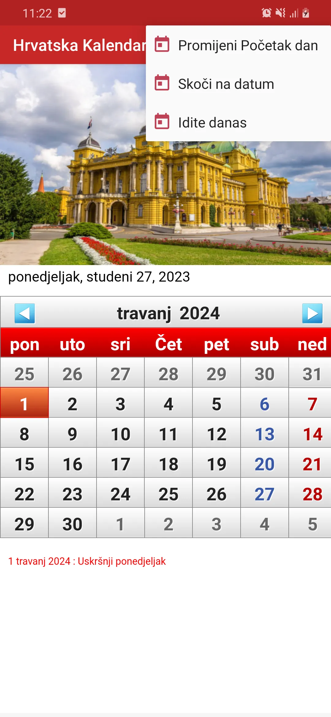 Croatia Calendar 2025 | Indus Appstore | Screenshot