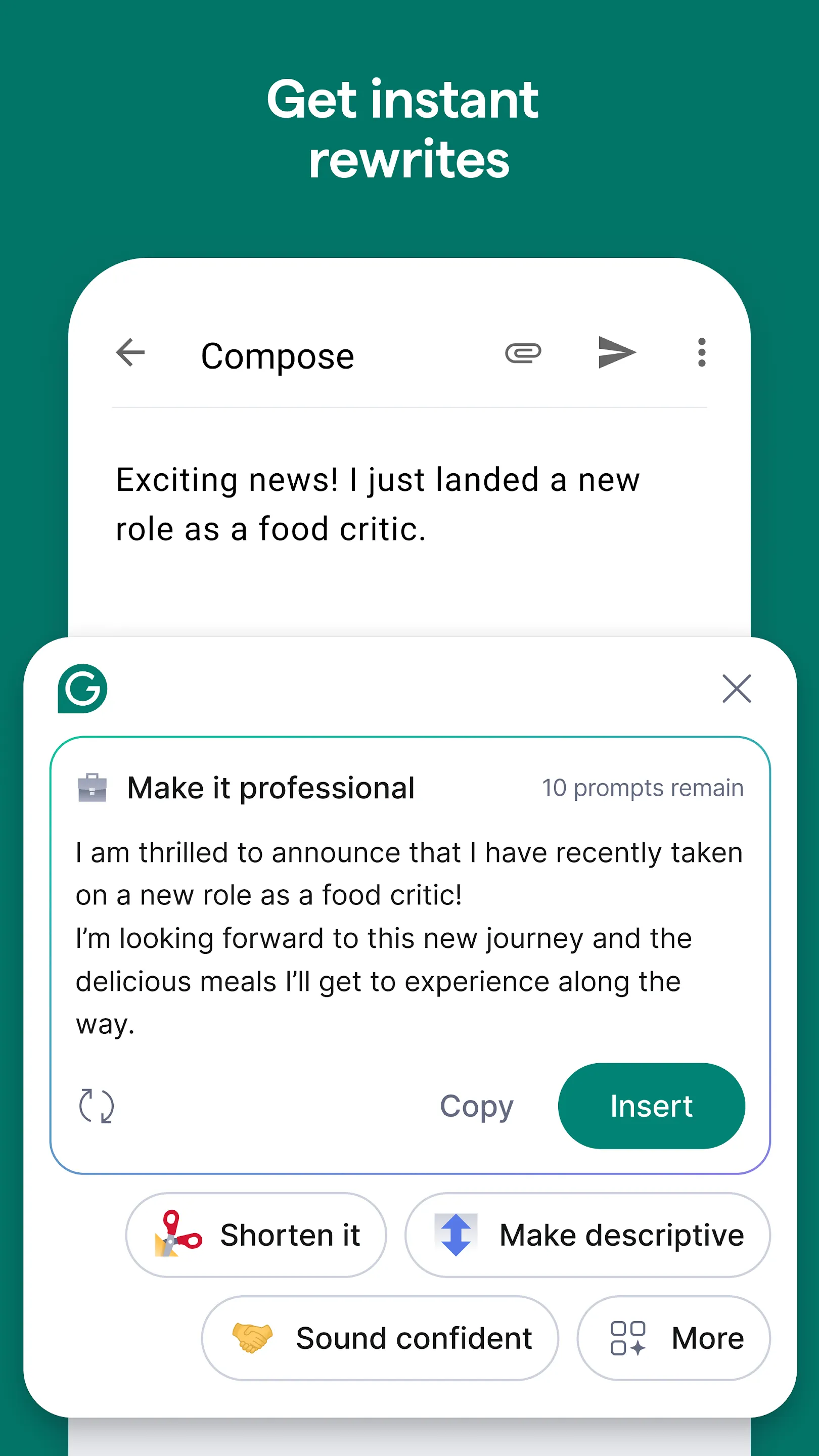 Grammarly-AI Writing Assistant | Indus Appstore | Screenshot