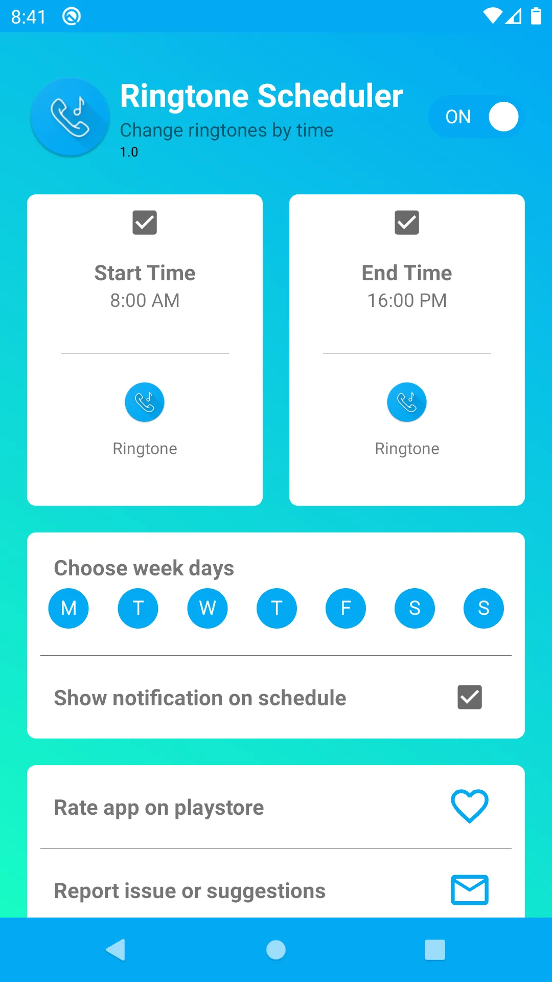 Ringtone Scheduler - Automate | Indus Appstore | Screenshot