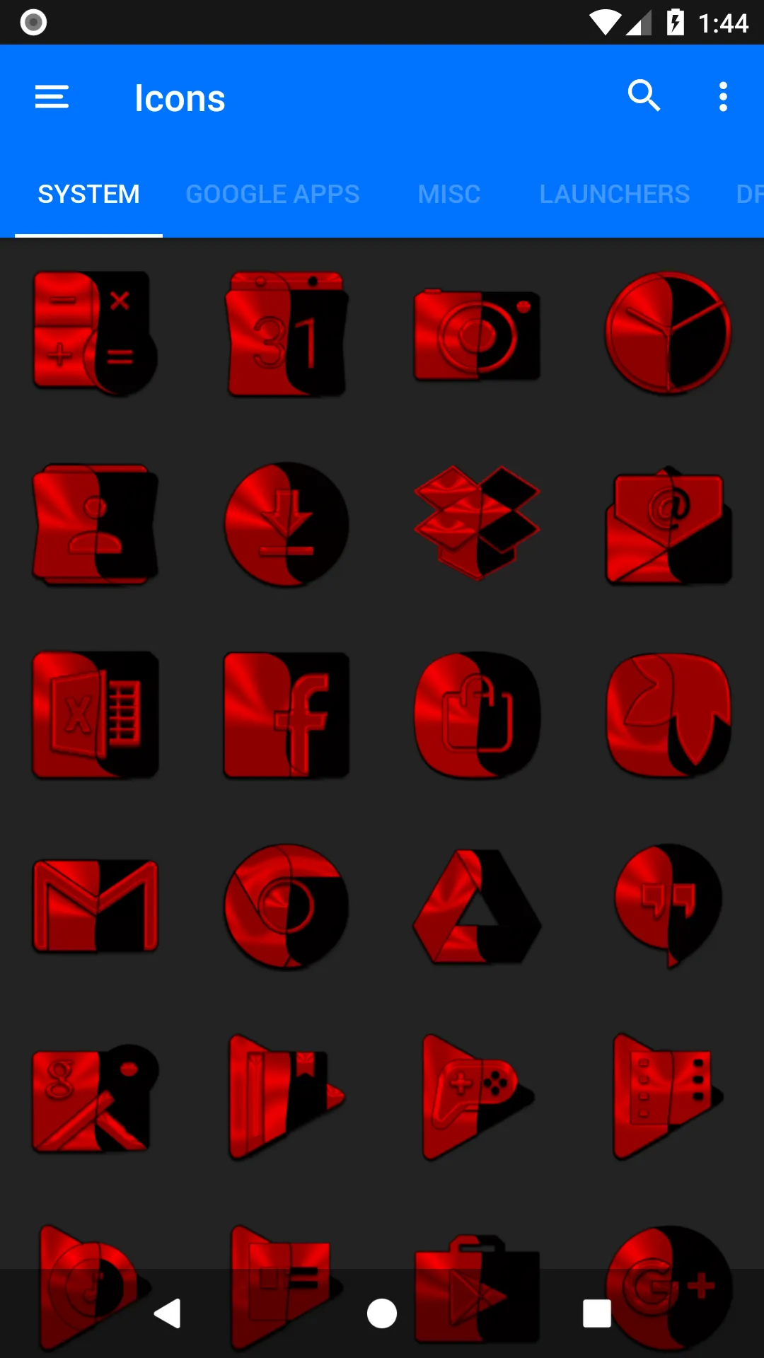 Wicked Red Icon Pack | Indus Appstore | Screenshot