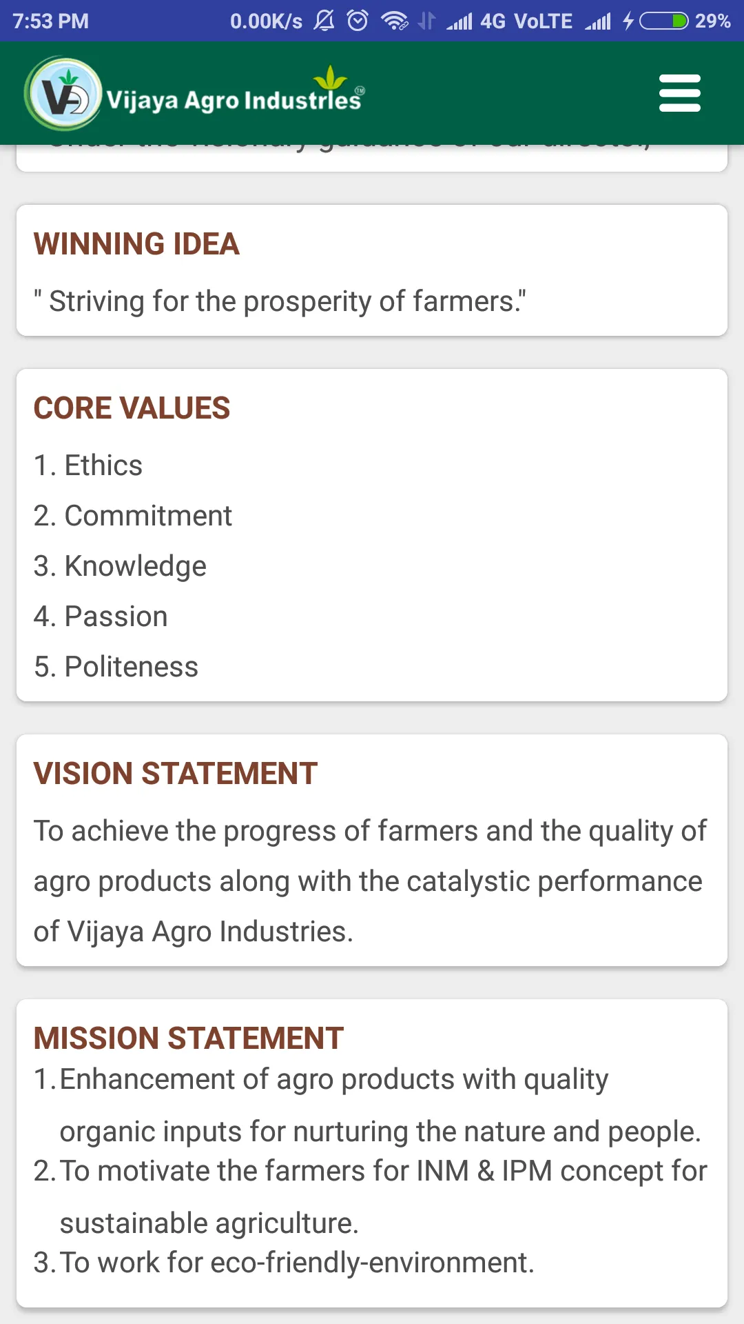 Vijaya Agro Industries | Indus Appstore | Screenshot