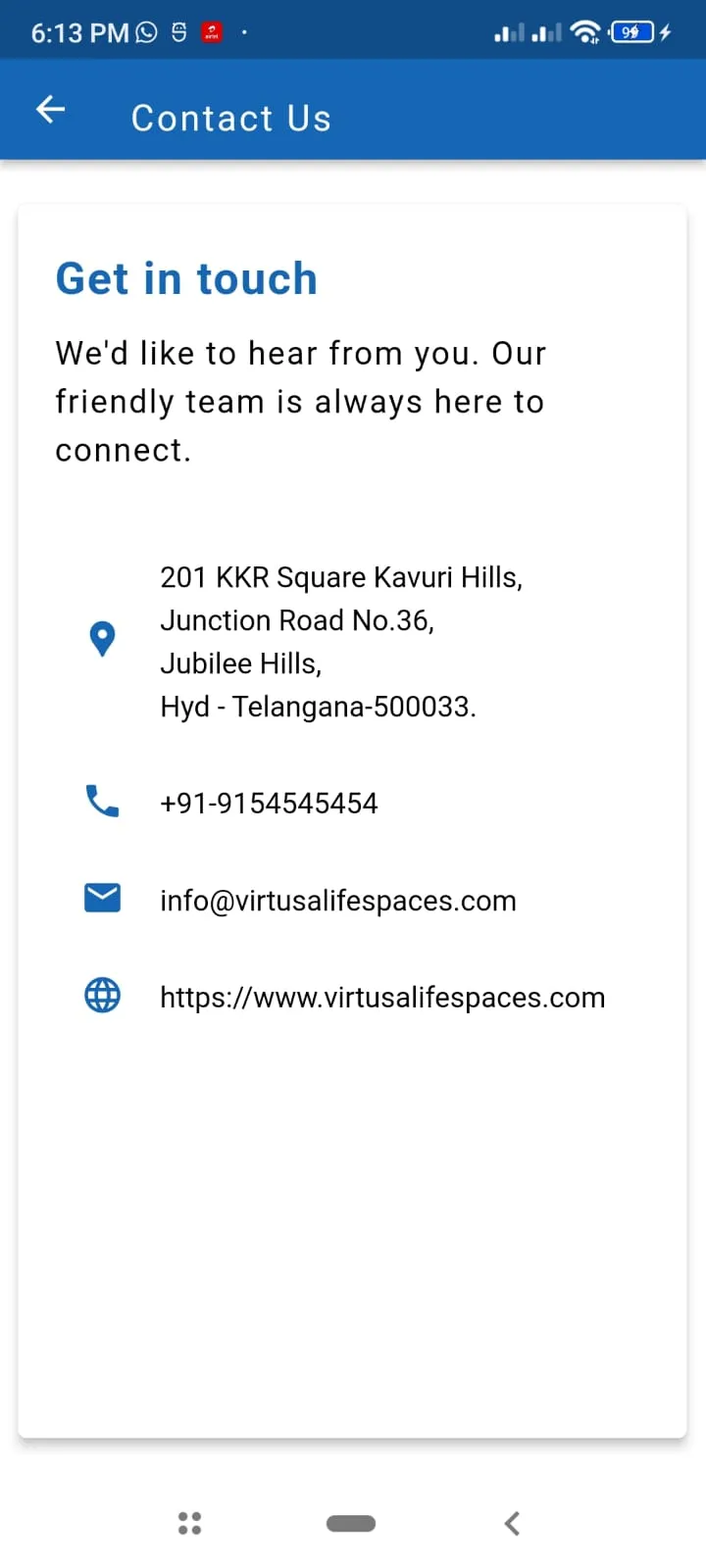 Virtusa Life Spaces | Indus Appstore | Screenshot