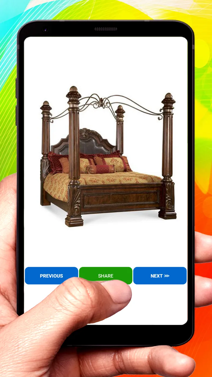 Wooden Designer Bed | Indus Appstore | Screenshot