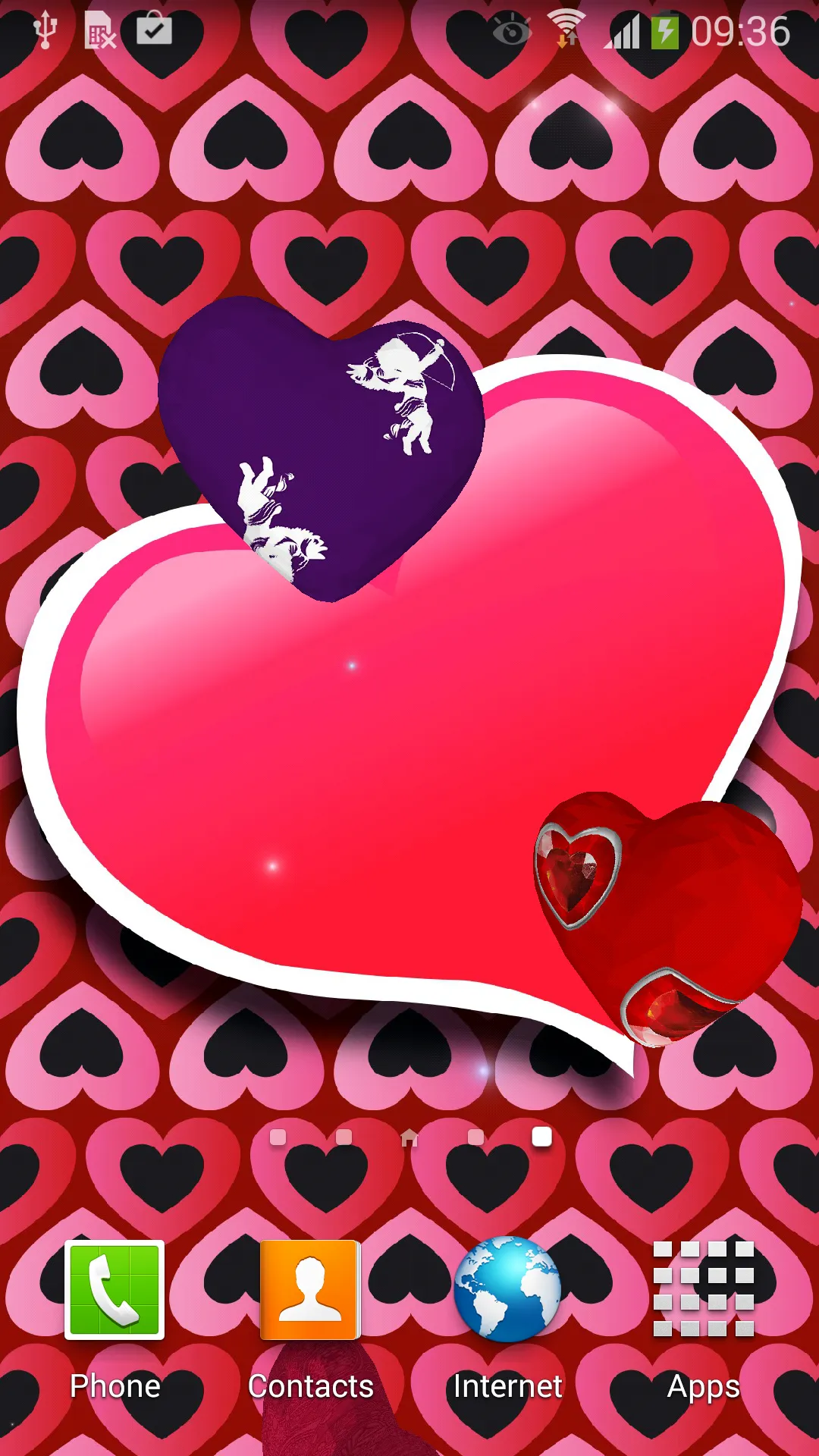 3D Hearts Live Wallpaper | Indus Appstore | Screenshot