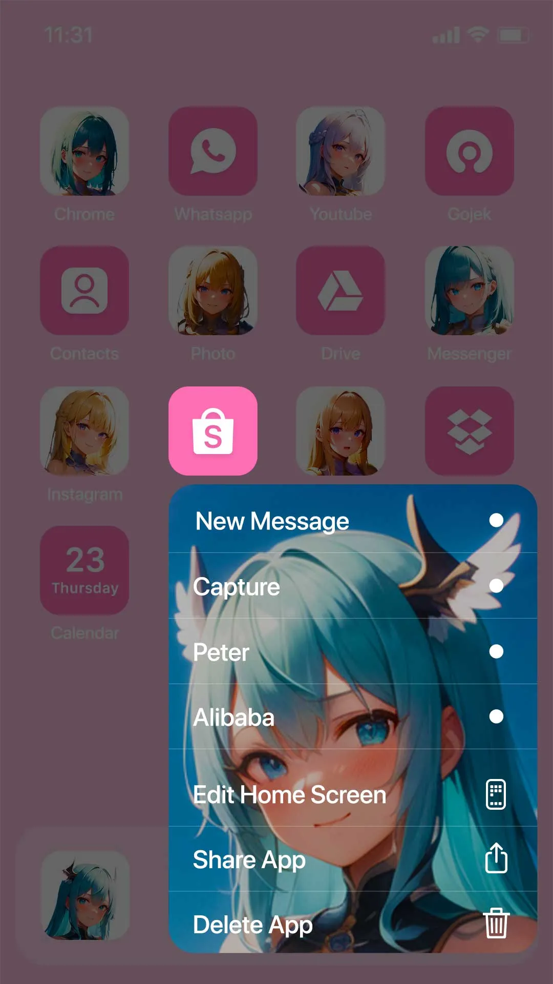 Wow Anime Angel Icon Pack | Indus Appstore | Screenshot