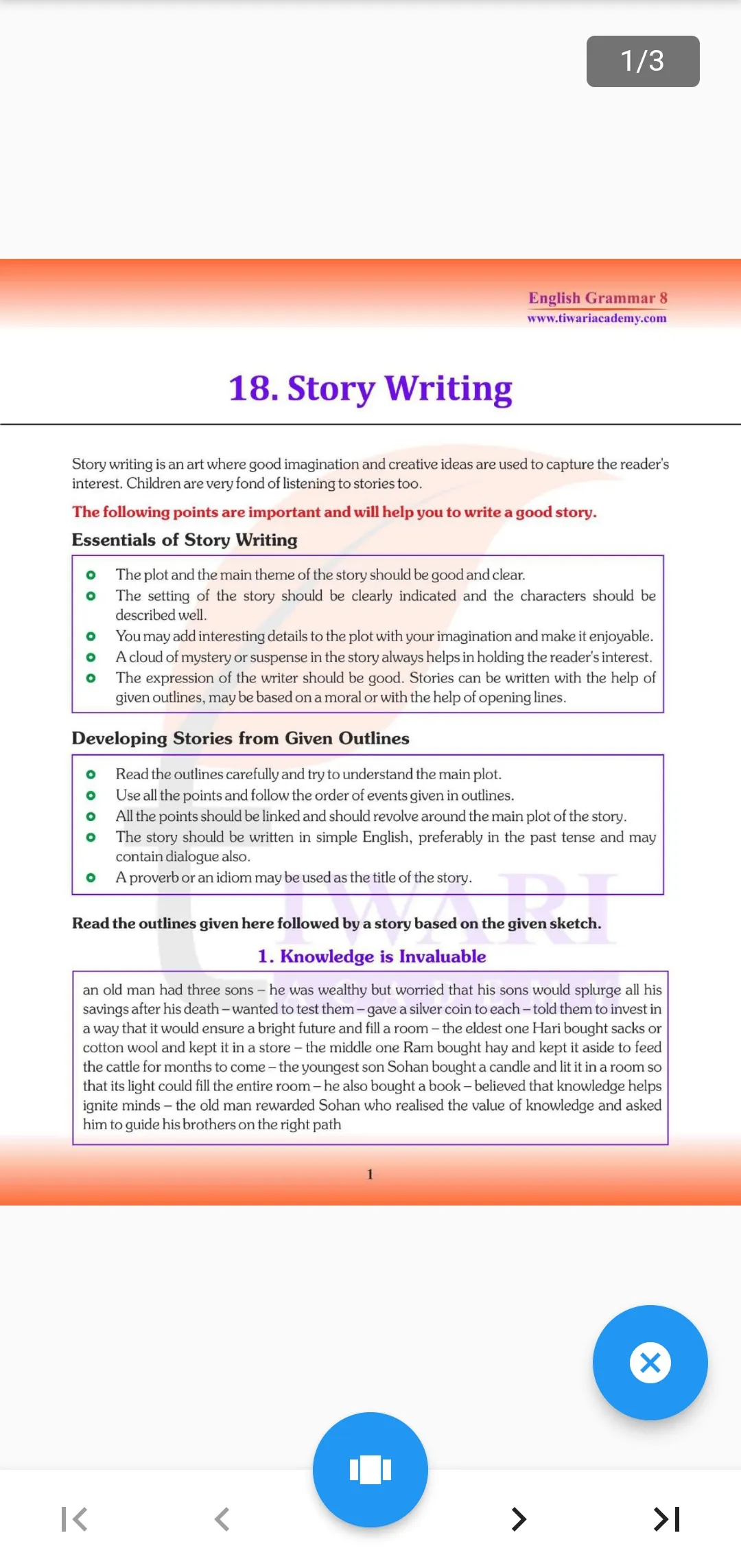 Class 8 English Grammar Book | Indus Appstore | Screenshot