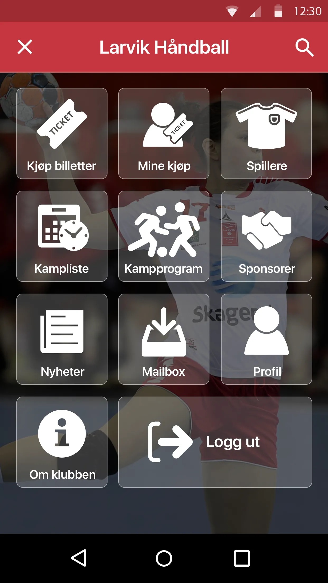 Larvik håndball | Indus Appstore | Screenshot