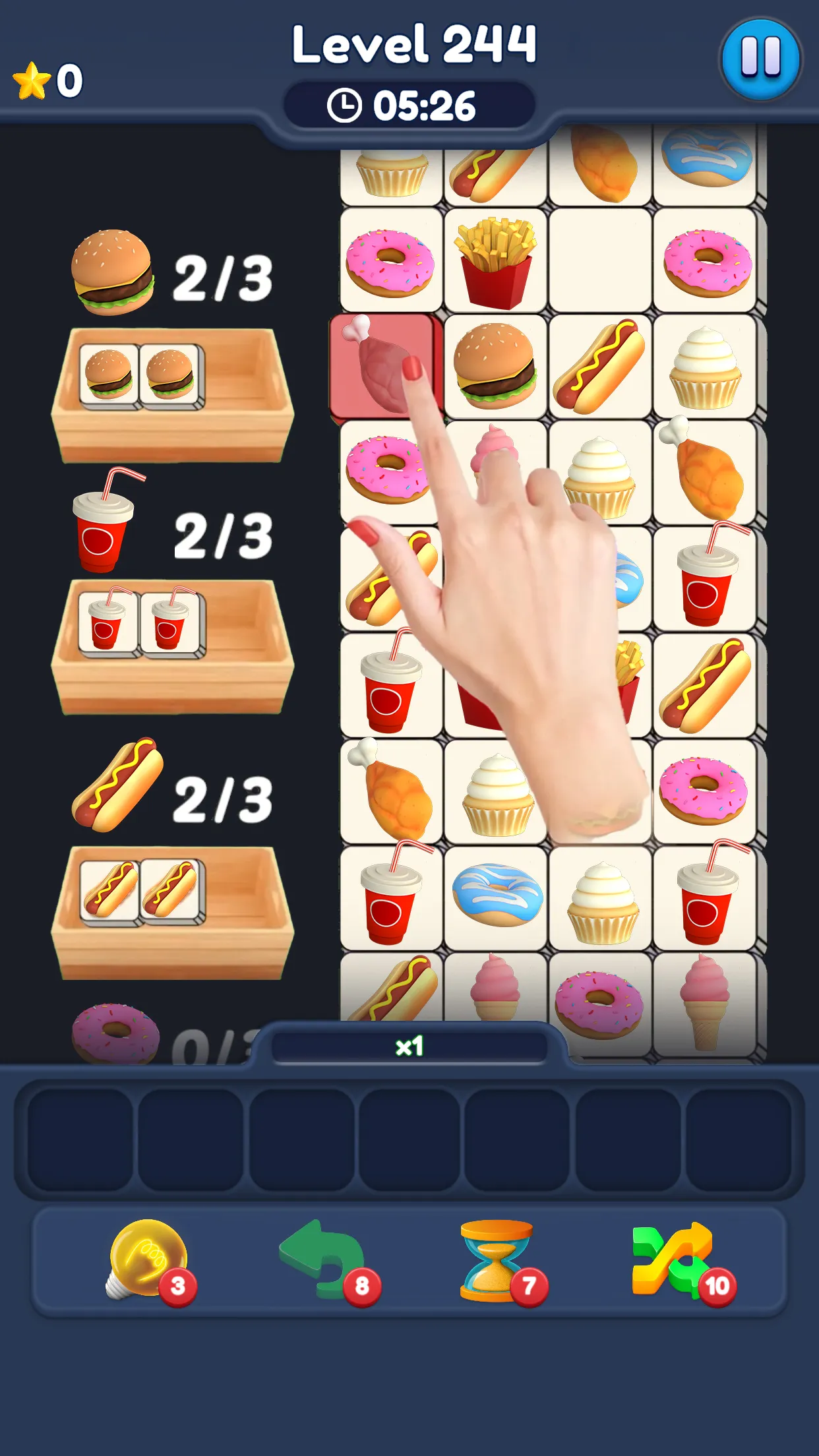 Food Match 3D: Tile Puzzle | Indus Appstore | Screenshot