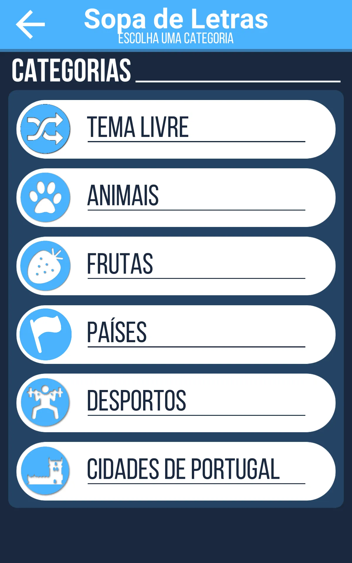 Sopa de Letras em português | Indus Appstore | Screenshot