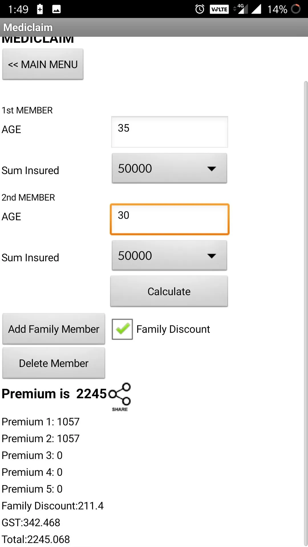 Premium Calculator | Indus Appstore | Screenshot