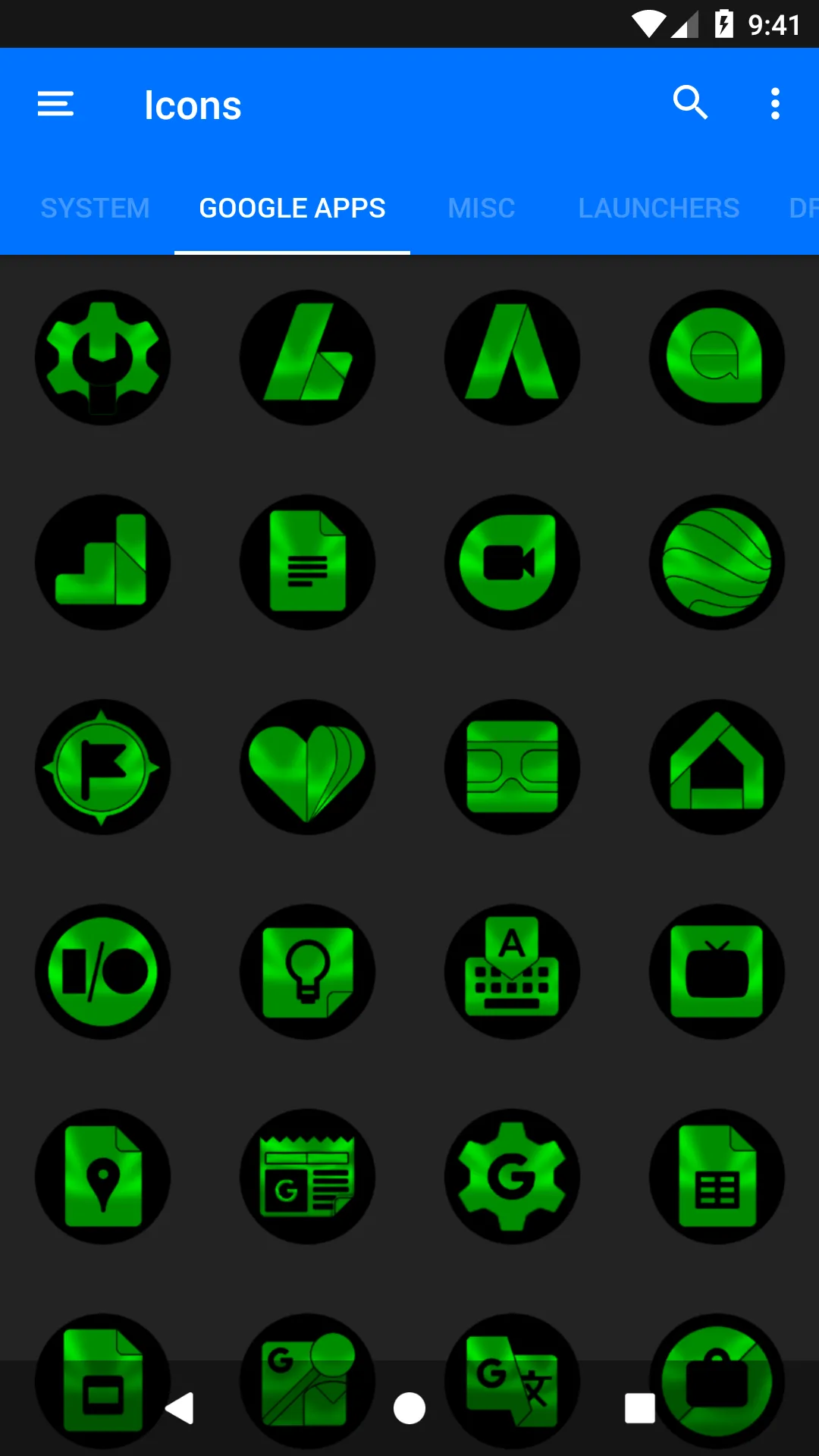 Oreo Green Icon Pack | Indus Appstore | Screenshot