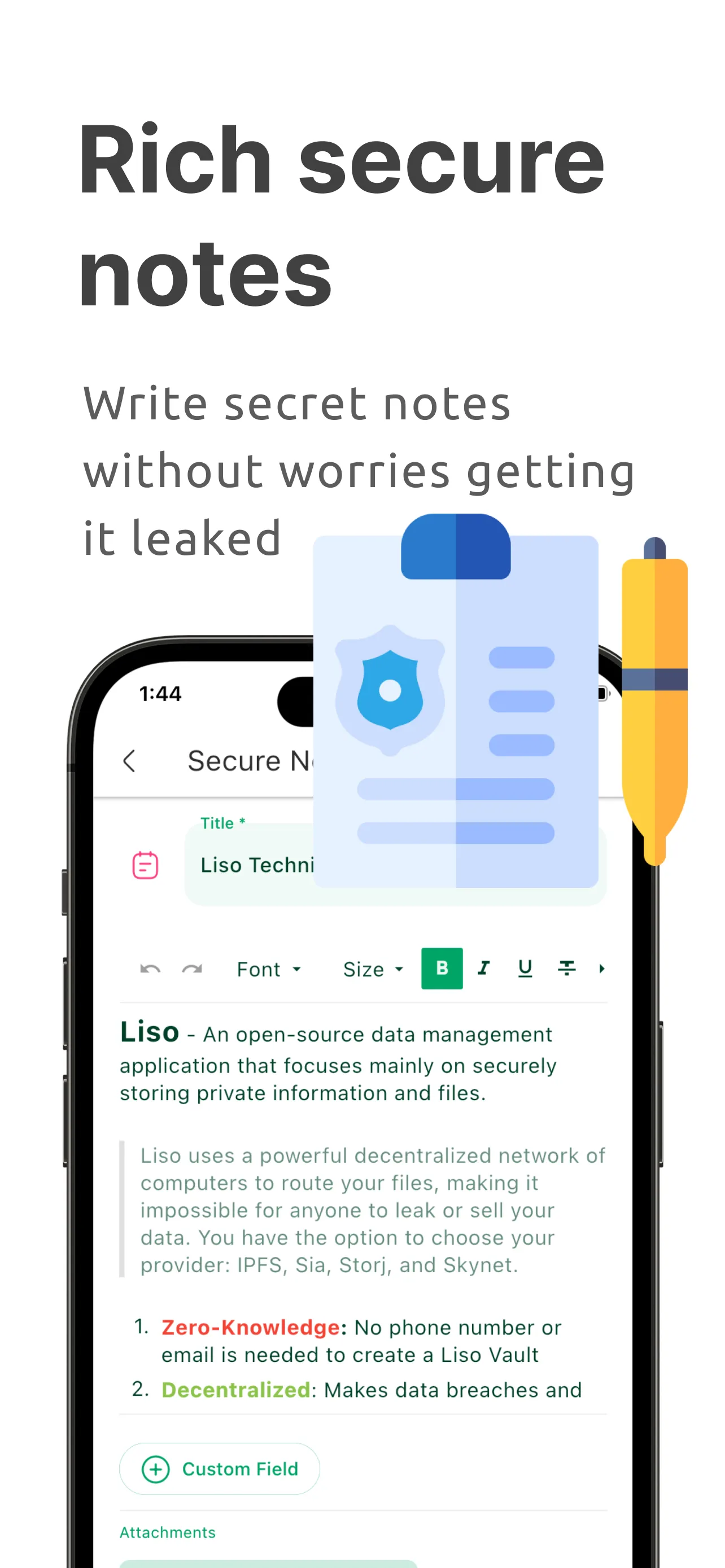 Secure Notes & Passwords: Liso | Indus Appstore | Screenshot