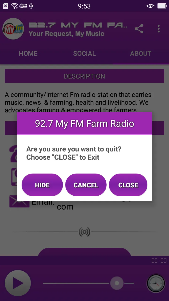 92.7 My FM Farm Radio | Indus Appstore | Screenshot