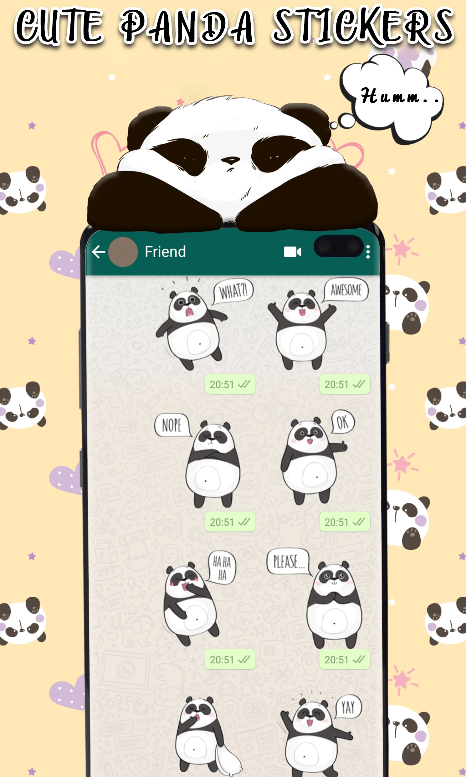 Animated Panda WhastickerApp | Indus Appstore | Screenshot