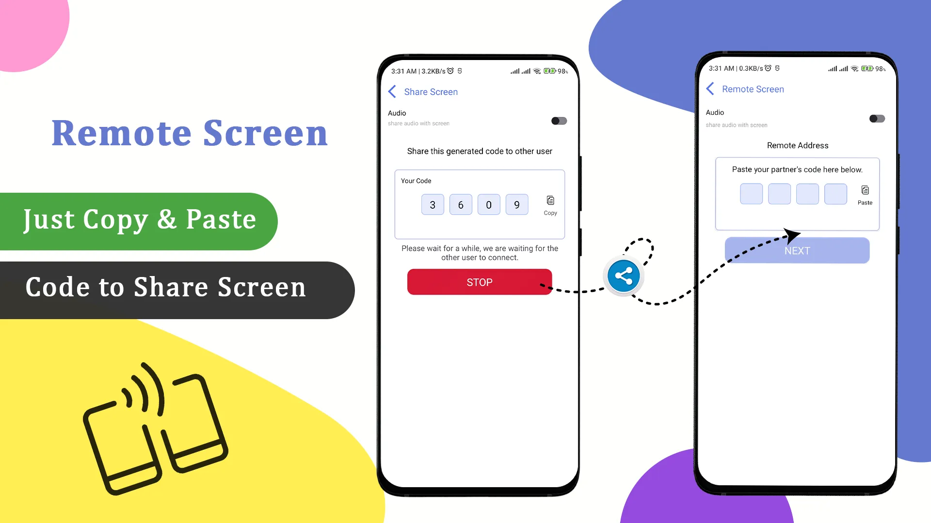 Mobile to Mobile Screen Share | Indus Appstore | Screenshot