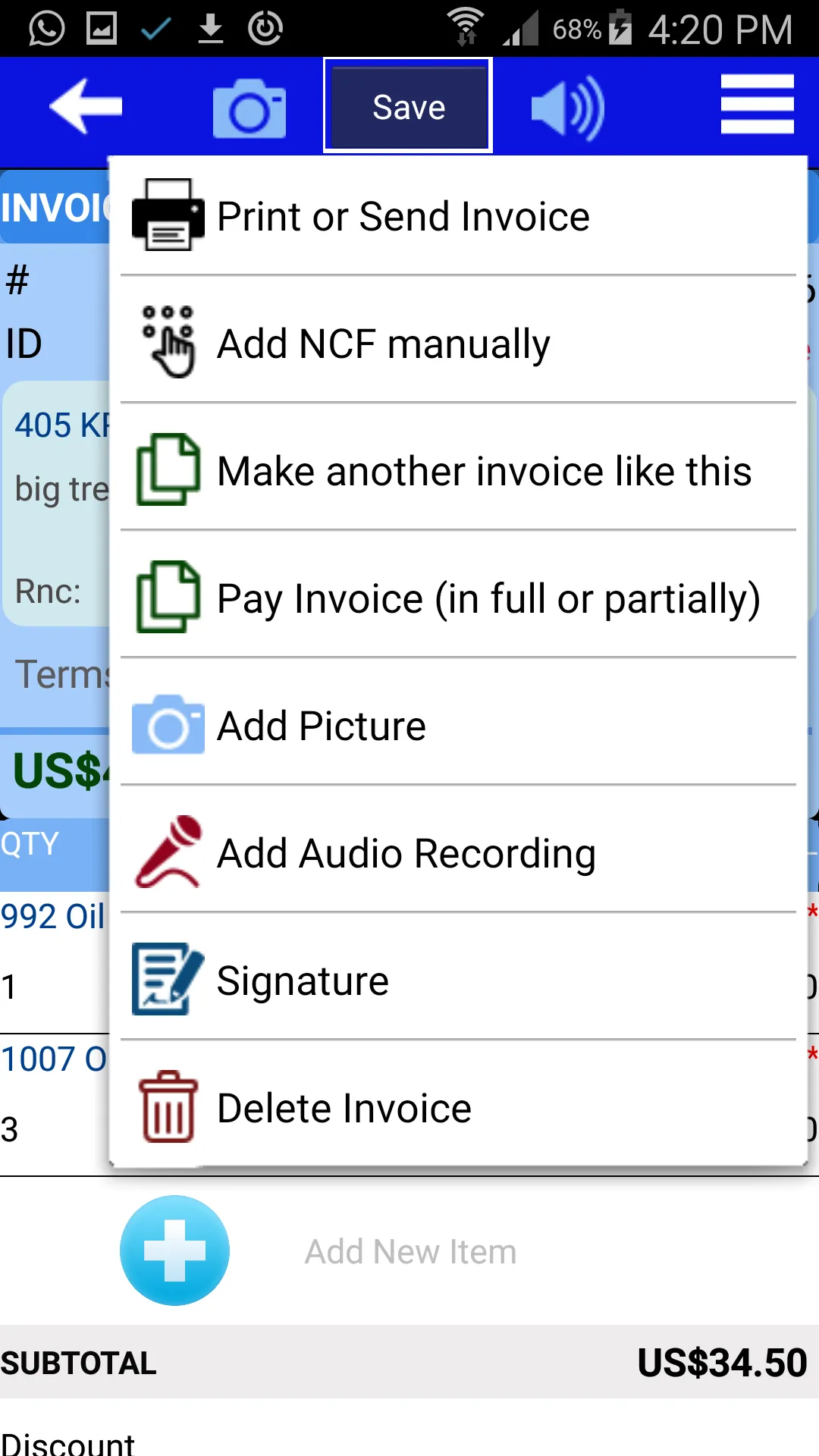 Invoice, estimates , Receipts. | Indus Appstore | Screenshot