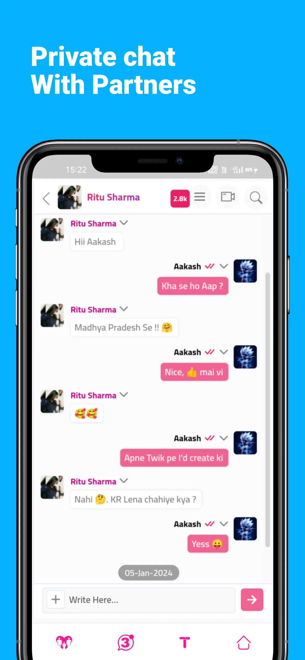 Online Indian Girls Chat | Indus Appstore | Screenshot