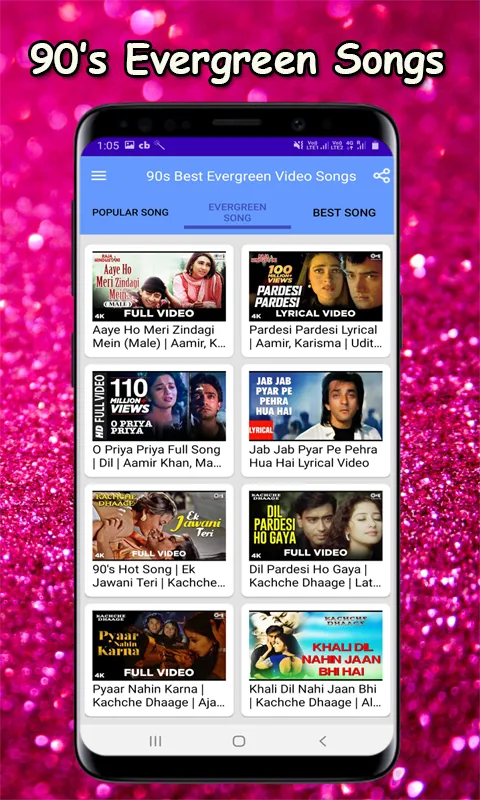 90's Evergreen Video Songs HD | Indus Appstore | Screenshot