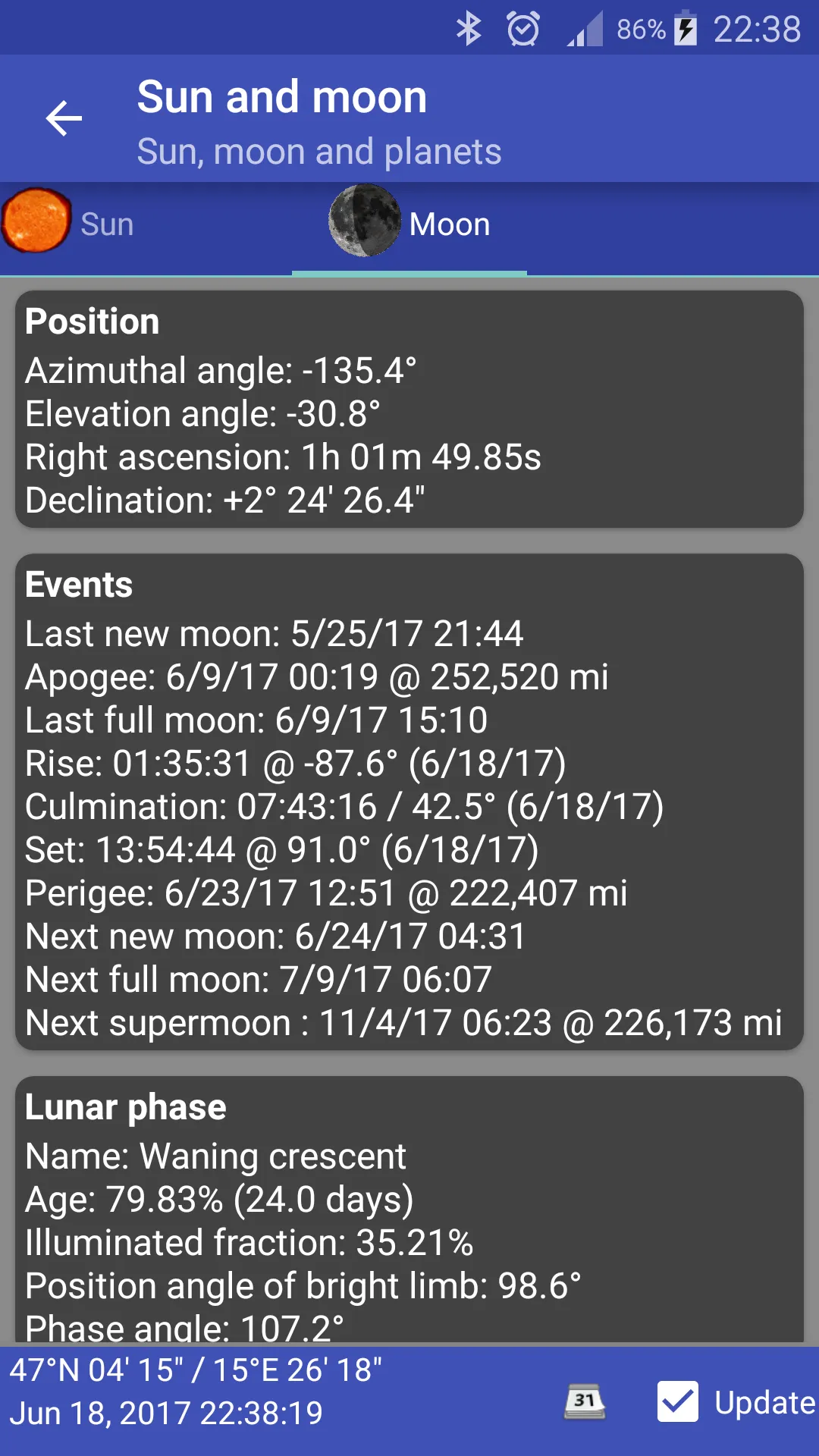 Sun, moon and planets | Indus Appstore | Screenshot