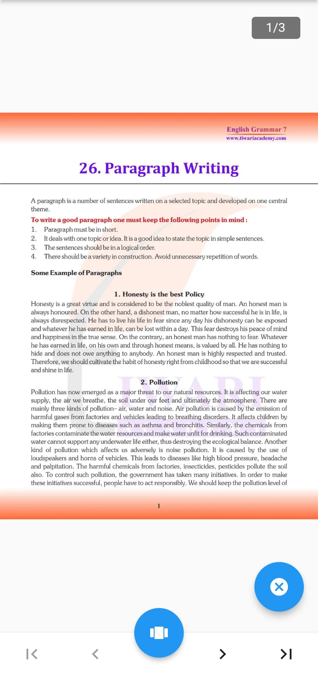 Class 7 English Grammar Book | Indus Appstore | Screenshot