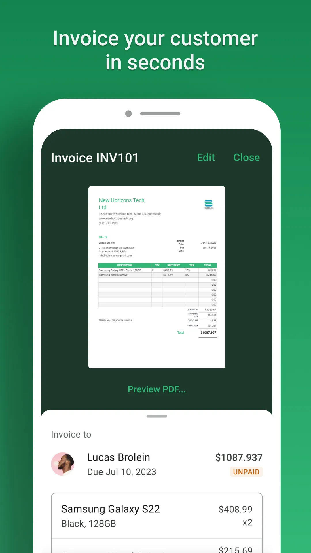 Invoice & Receipt Maker | Indus Appstore | Screenshot