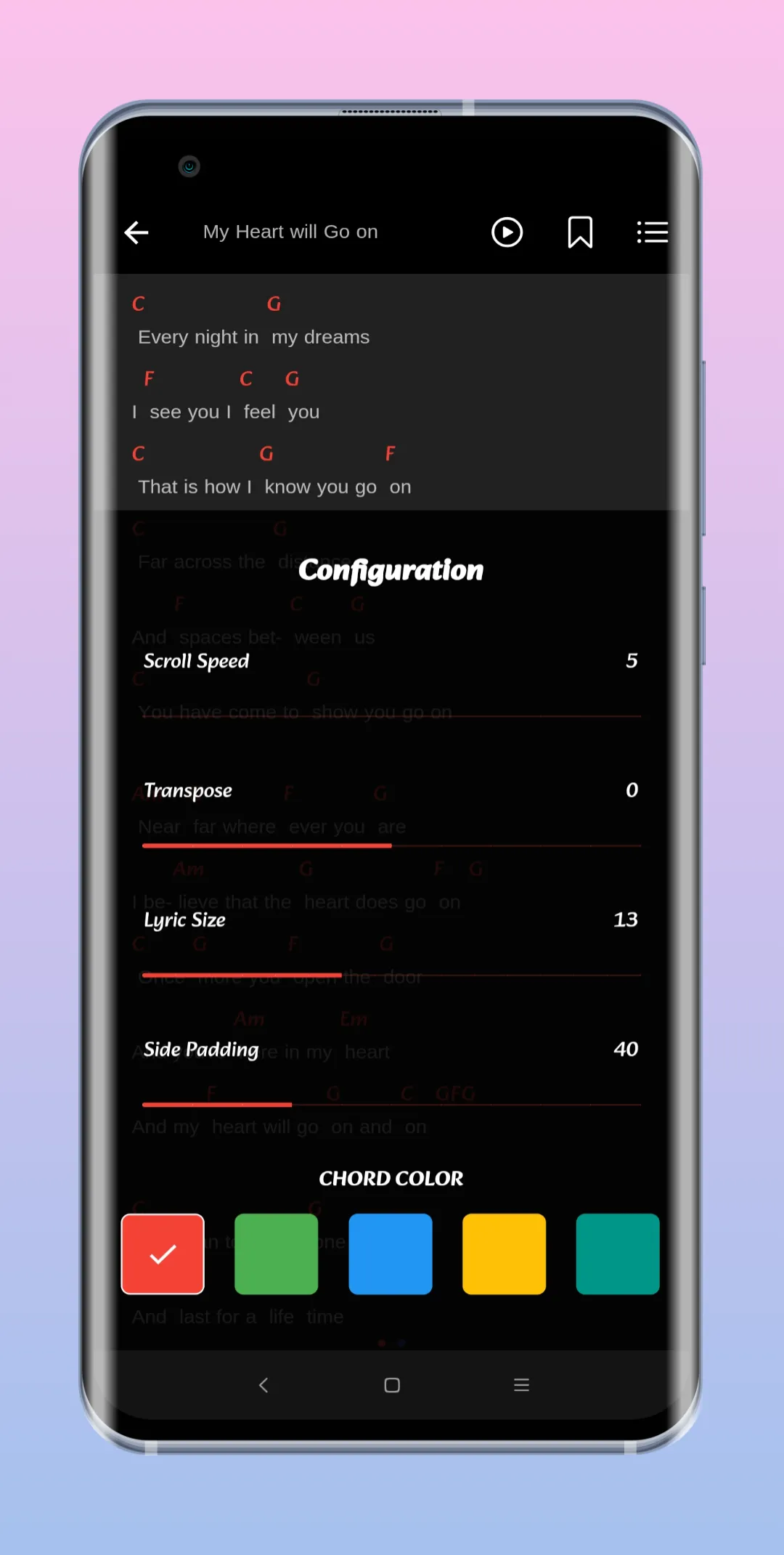 MChord - Guitar Chord & Lyrics | Indus Appstore | Screenshot