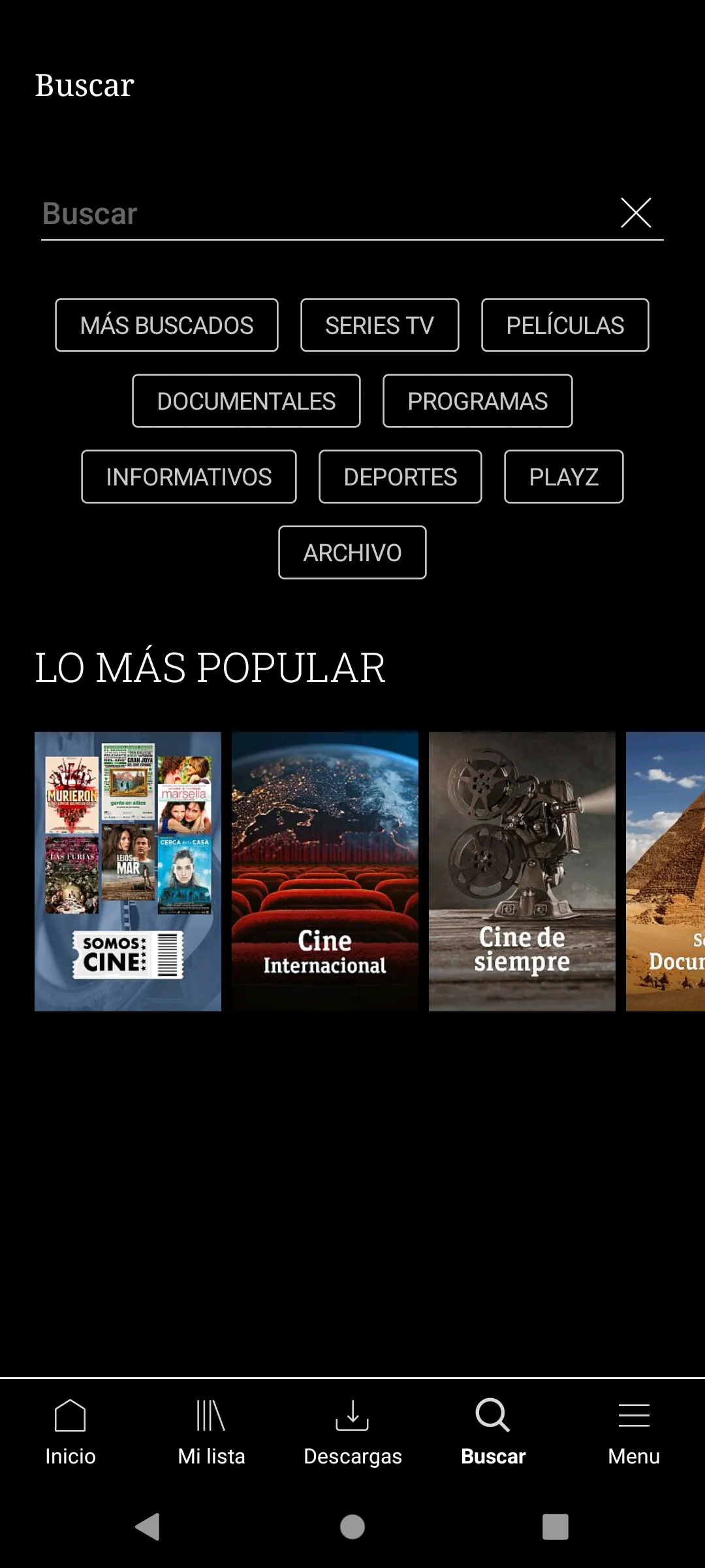 RTVE Play | Indus Appstore | Screenshot