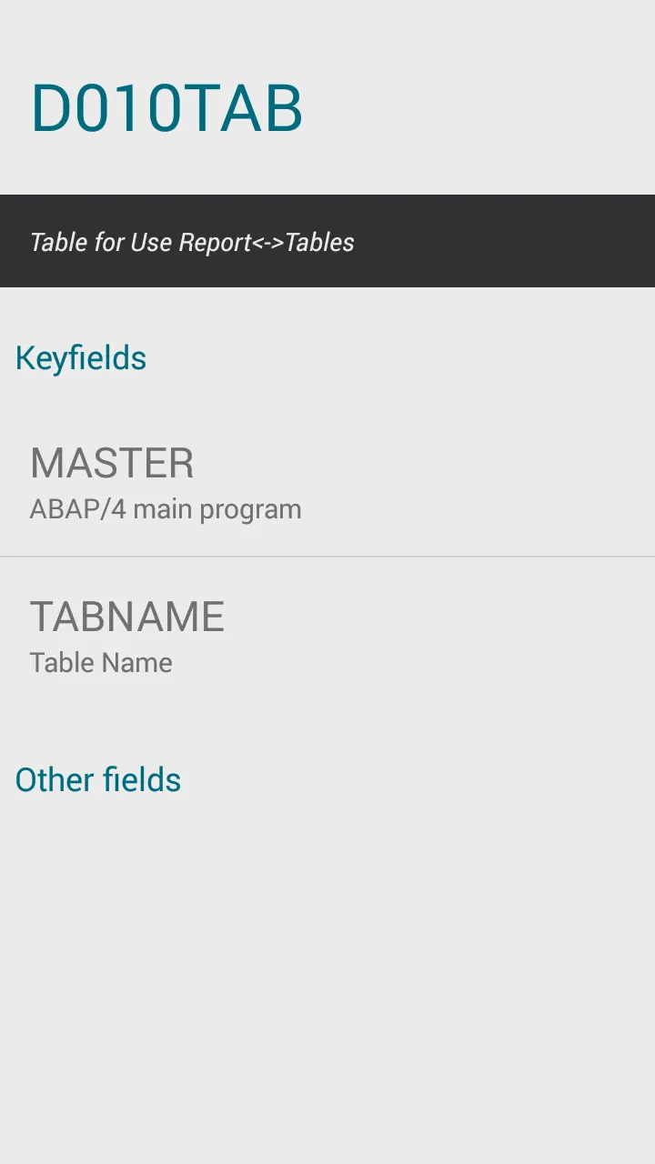 SAP Tables | Indus Appstore | Screenshot