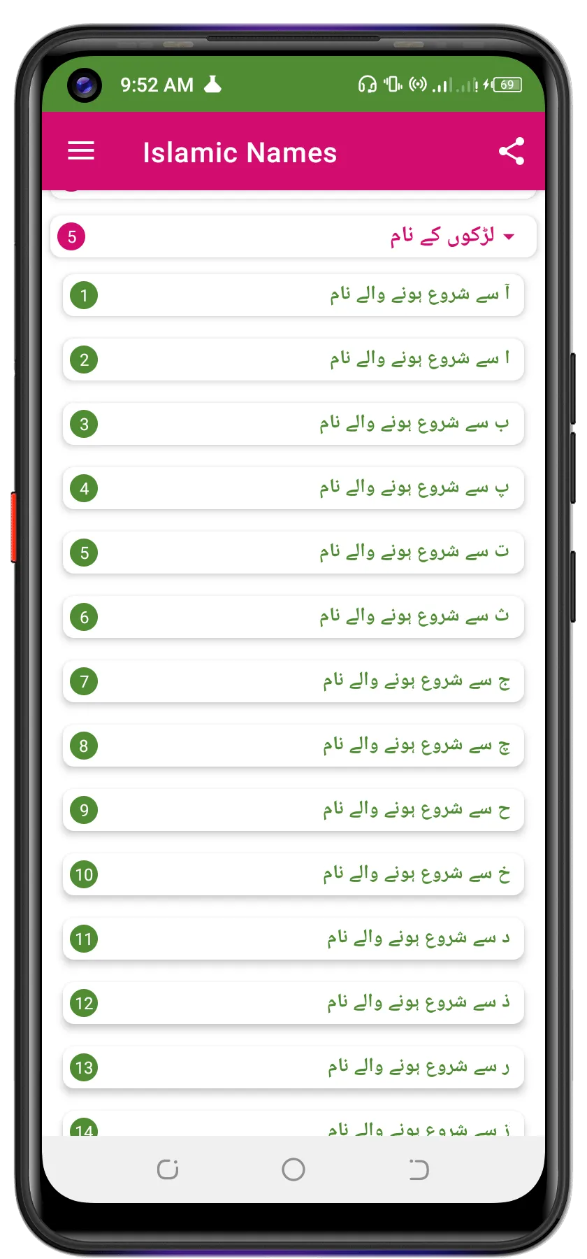 Islamic Names- اسلامی نام | Indus Appstore | Screenshot