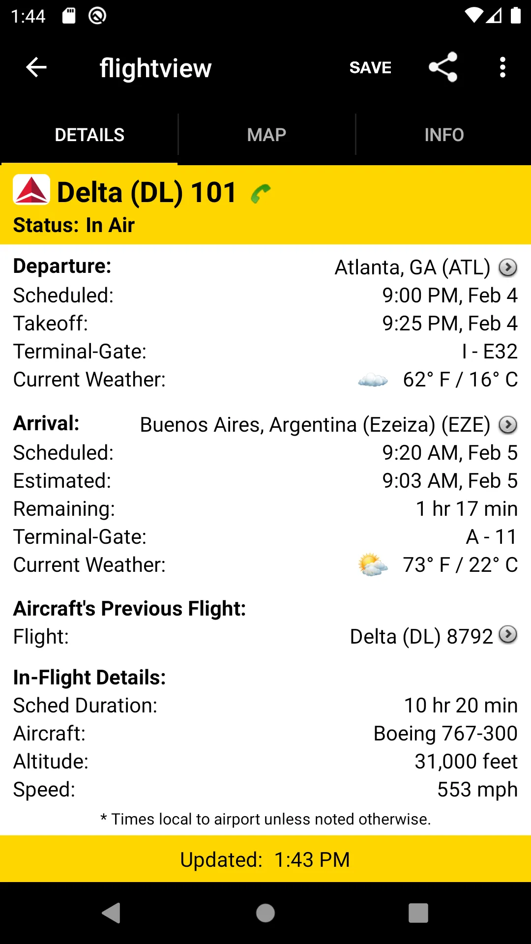 FlightView: Flight Tracker | Indus Appstore | Screenshot