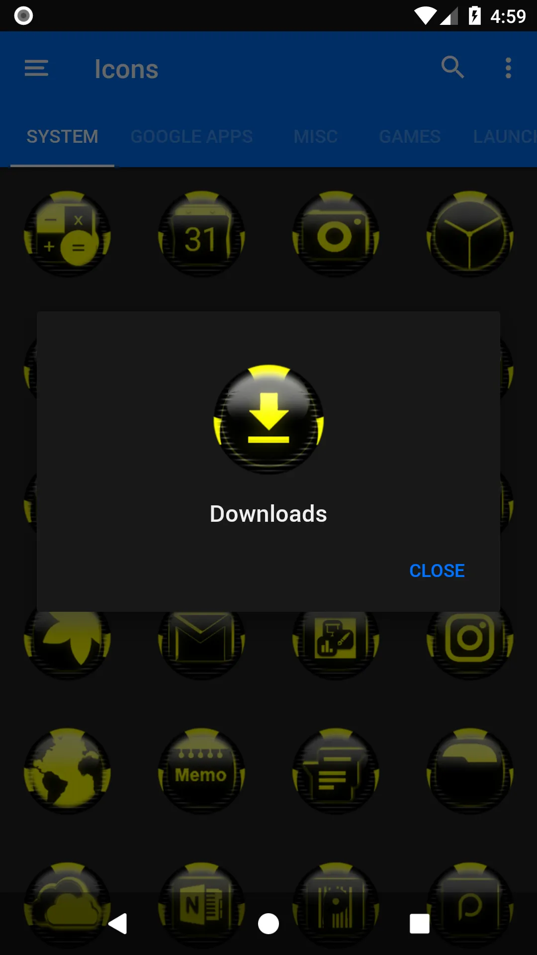 Yellow Icon Pack Style 6 | Indus Appstore | Screenshot