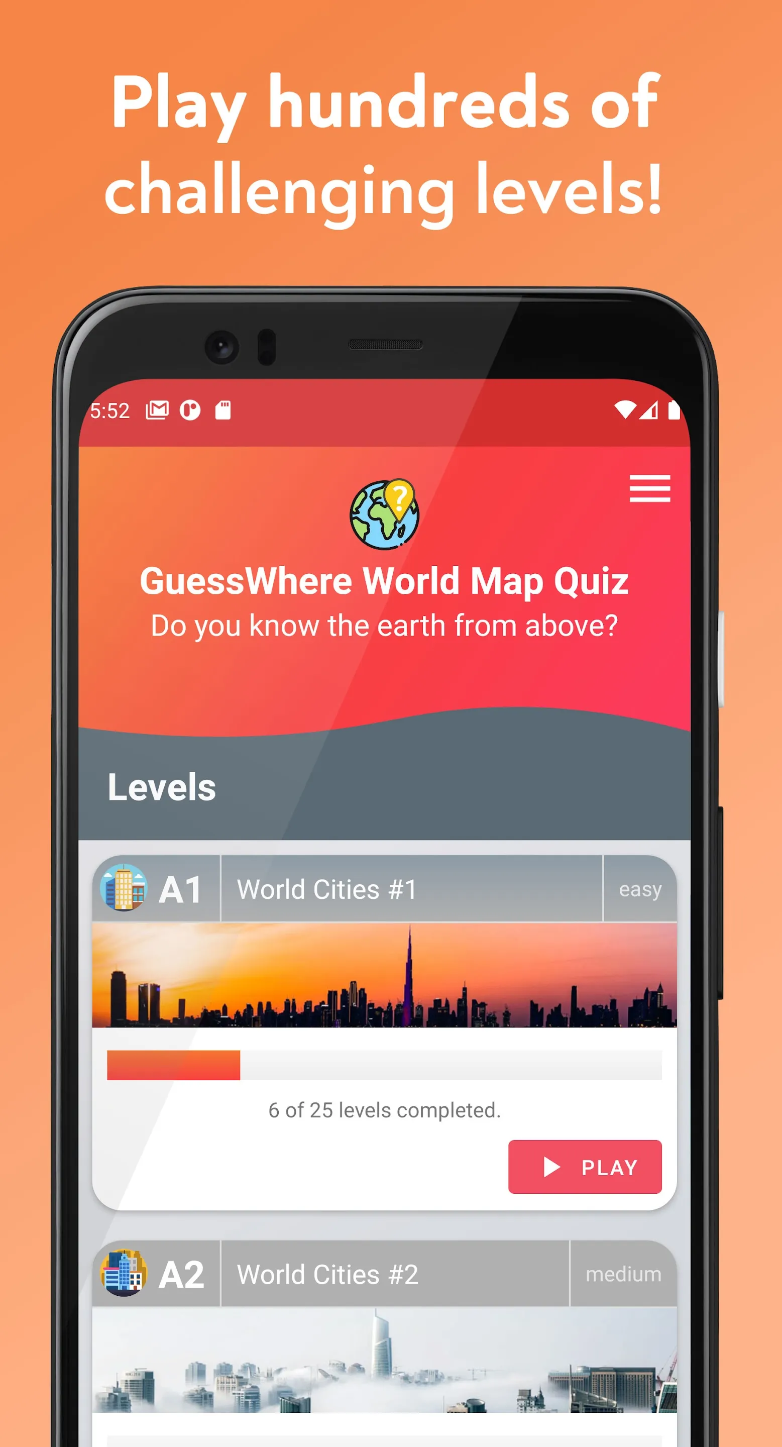 GuessWhere World Map Quiz | Indus Appstore | Screenshot