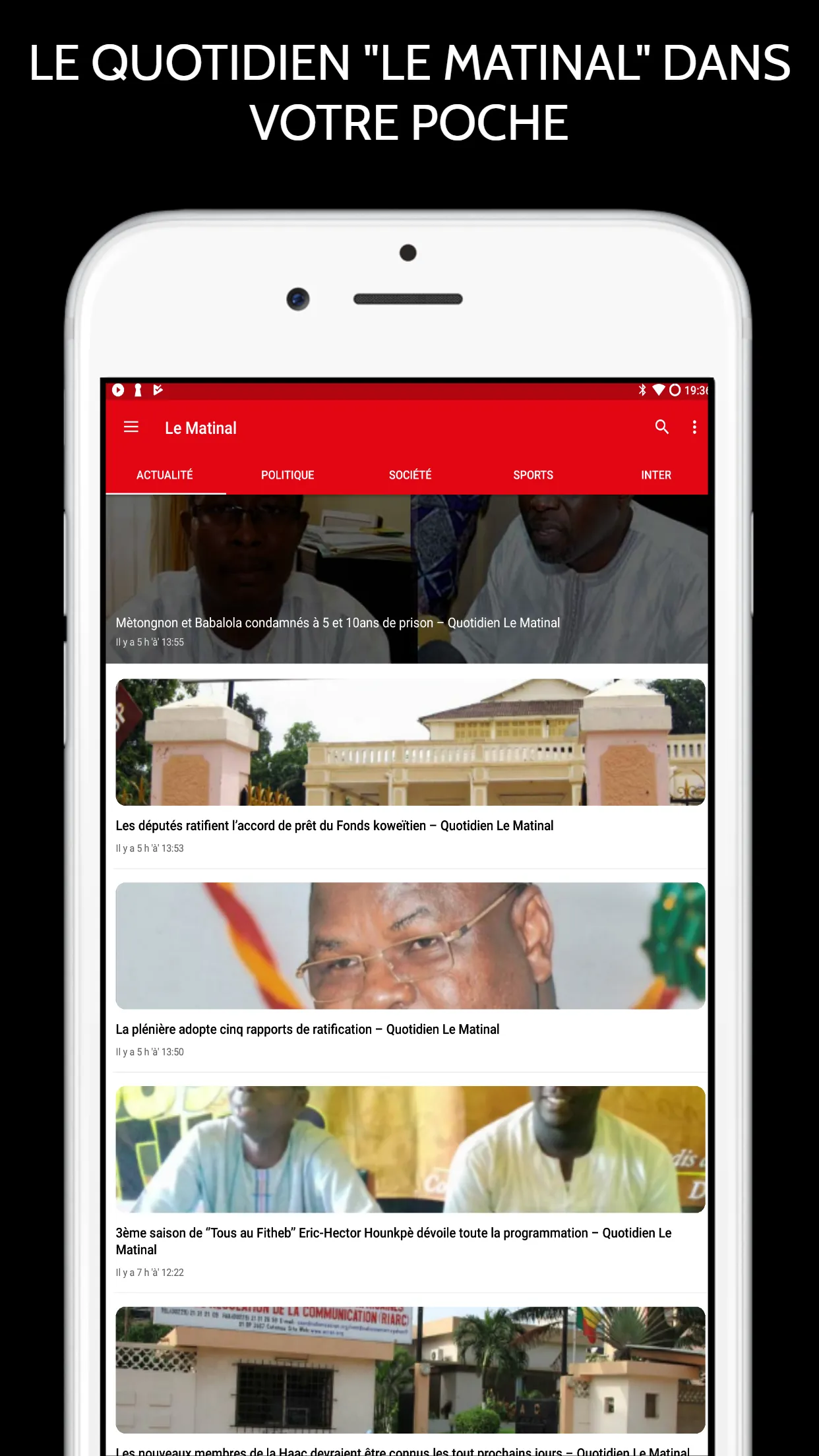 LE MATINAL :Actualité au Bénin | Indus Appstore | Screenshot