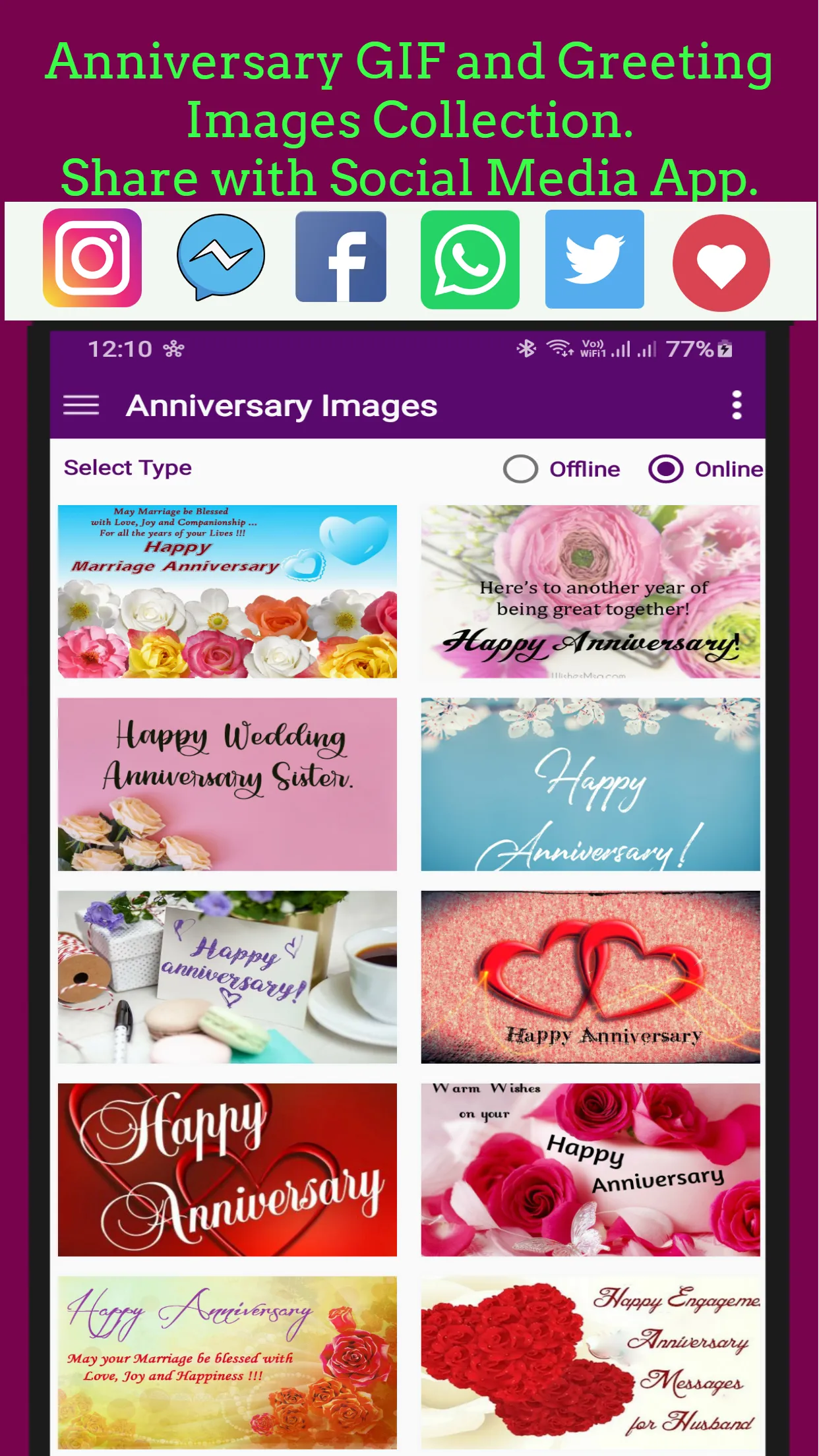 Anniversary Greeting GIF | Indus Appstore | Screenshot