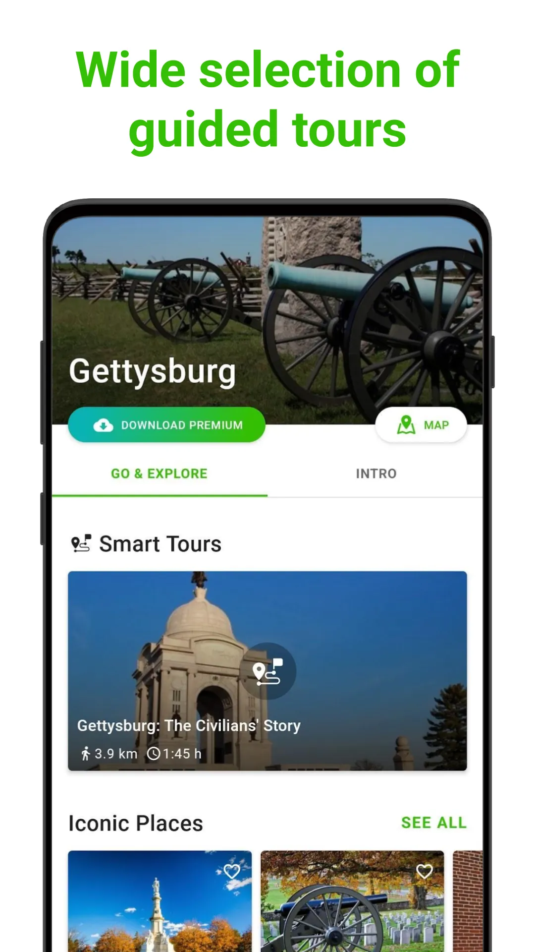 Gettysburg SmartGuide | Indus Appstore | Screenshot