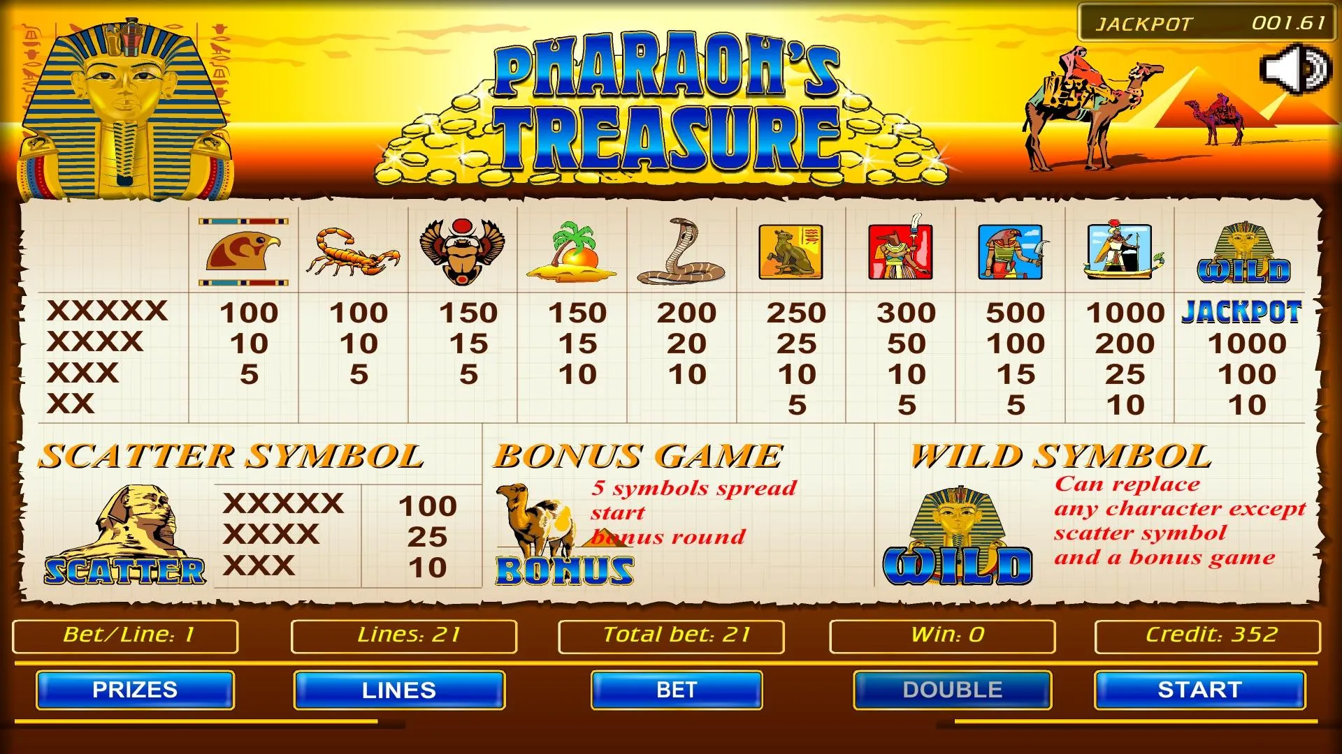 Pharaoh's Treasure | Indus Appstore | Screenshot