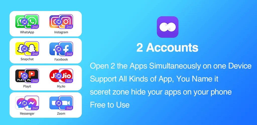 2Accounts - Dual Apps Space | Indus Appstore | Screenshot