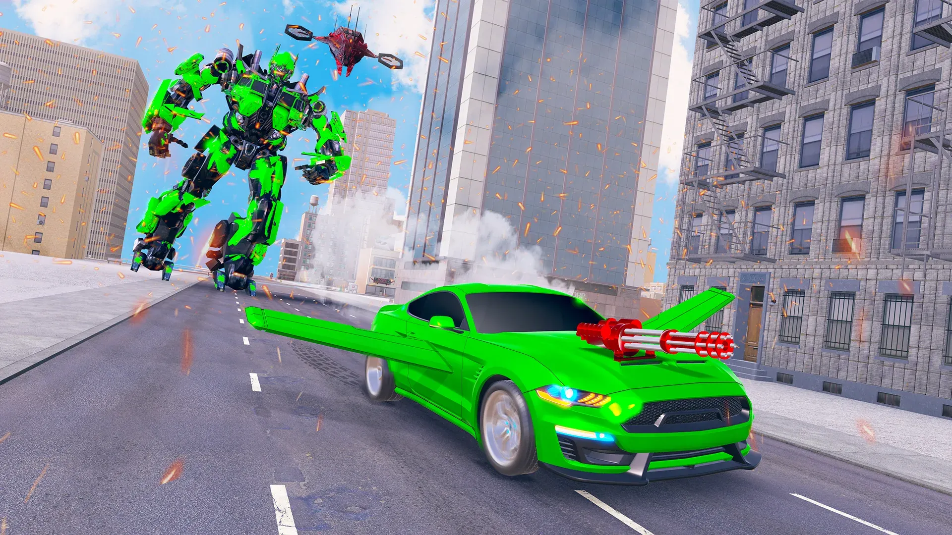 Flying Car Shooting - Car Game | Indus Appstore | Screenshot