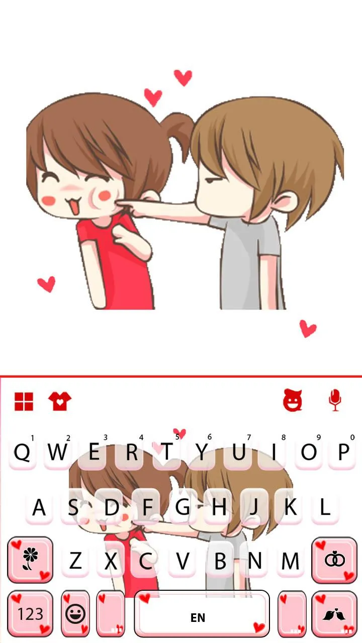 Playful Couple Keyboard Theme | Indus Appstore | Screenshot