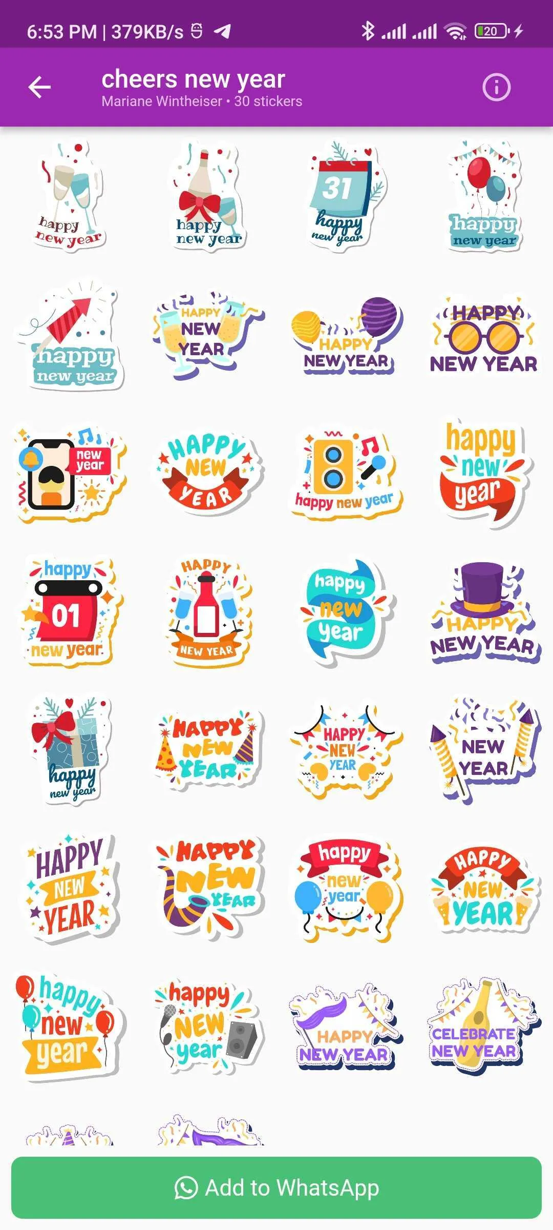 Happy New Year Stickers 2024 | Indus Appstore | Screenshot