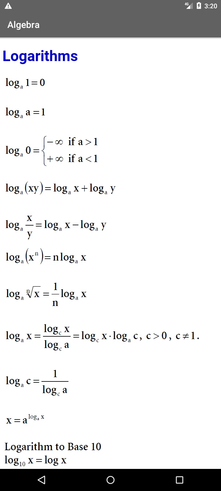 Math Formulas | Indus Appstore | Screenshot