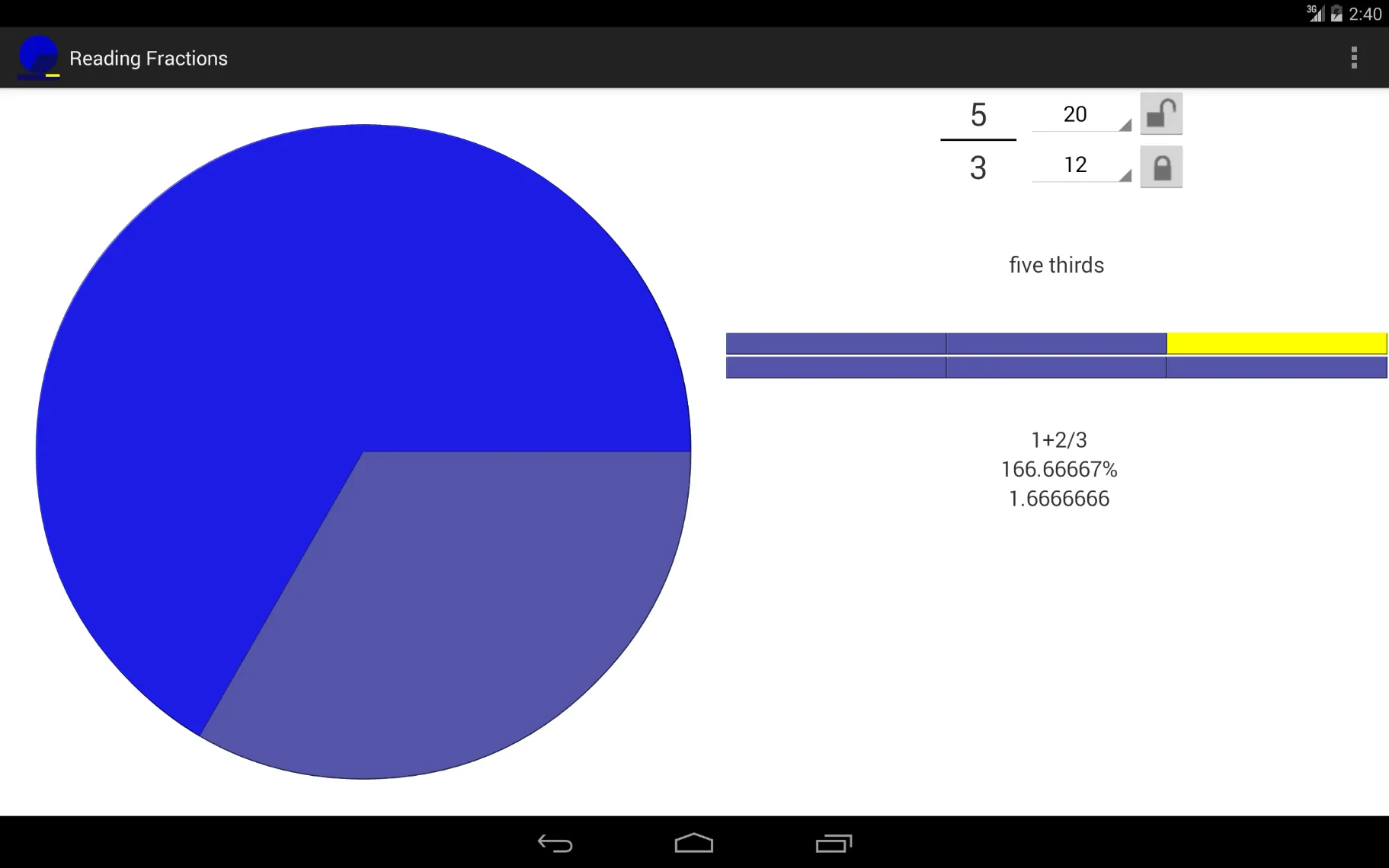 Reading fractions | Indus Appstore | Screenshot