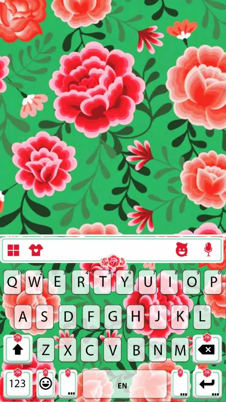 Folk Flower Pattern Keyboard T | Indus Appstore | Screenshot